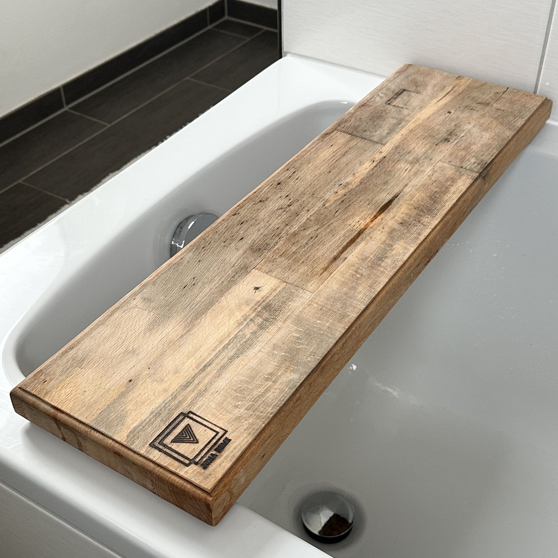 Badewannenablage Holz Dekoration rustikal 80-120cm