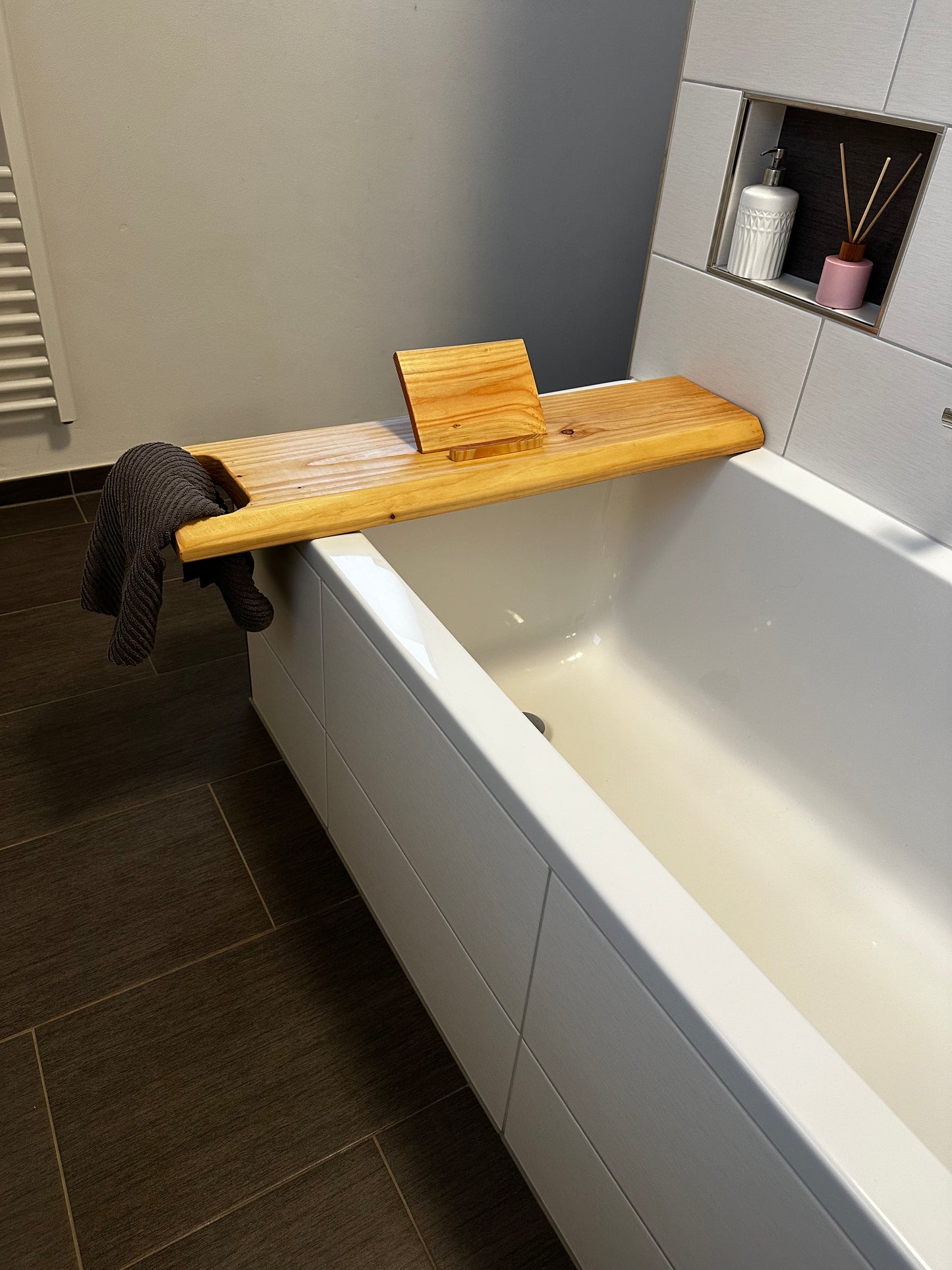 Badewannenablage aus Holz - Modell: Katharina